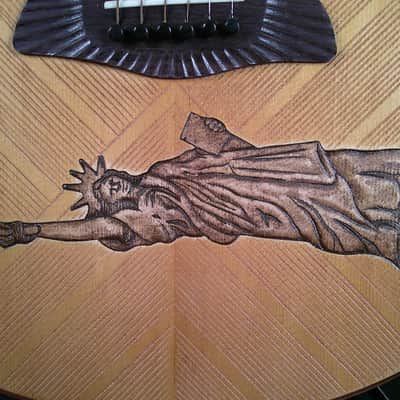 Blueberry Guitar Handmade Acoustic Guitar - Lady Liberty w/ Original Case image 5