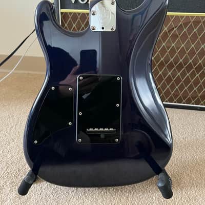 Fender American Deluxe Stratocaster FMT HSS 50th Anniversary with Ebony Fretboard 2004 Cobalt Blue Transparent image 4