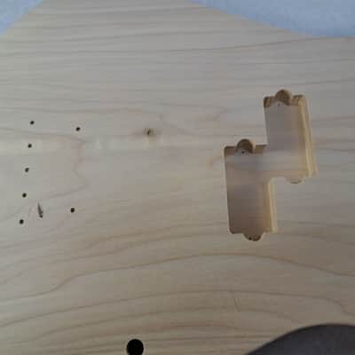Unfinished Poplar Fireman P bass guitar body - fits fender necks J2429 image 2