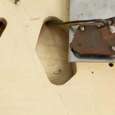 Fender  Telecaster Solid Body Electric Guitar (1955), ser. #10608, original tweed hard shell case. image 18