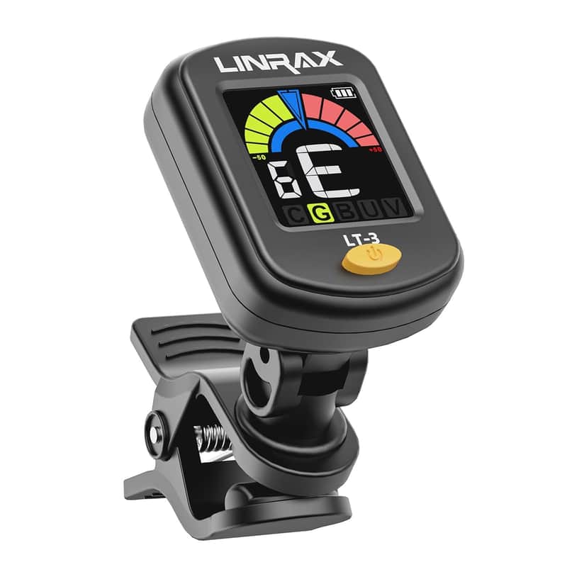 Guitar Tuner Rechargeable, Clip On Tuner With Lcd Color Display, Chromatic Tuner For Guitar Bass Ukulele Violin Banjo Mandolin, Digital Tuner For Stringed Instruments, Guitar Accessories image 1