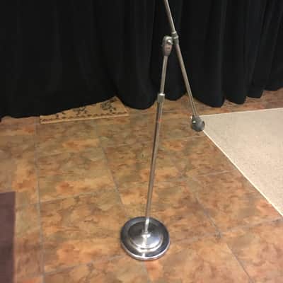 Atlas 11C Microphone Stand Vintage Silver Chrome Bottom Telescoping Boom RARE image 7