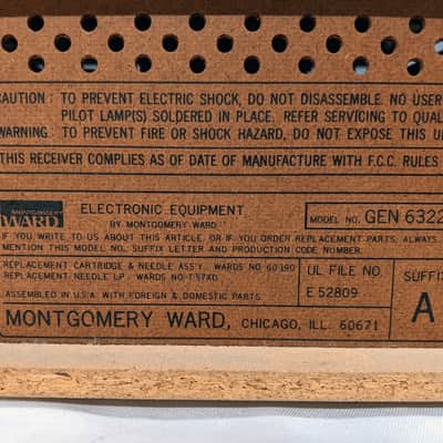 Ultra Rare Vintage Montgomery Ward Gen 6322 AM/FM Stereo Receiver System image 22