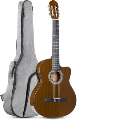 39 Inches Cutaway Nylon-string Classical Electric Guitar Build-in Pickup Kit Set image 1