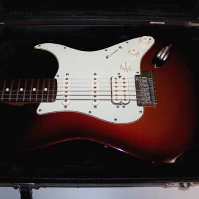 Fender Stratocaster Deluxe Plus HSS guitar 2014 Mystic Sunburst w/ Personality cards image 2