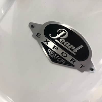Pearl Export Drum Set Pure White 5pc 20€ Drum Kit with Meinl HCS Cymbals and Throne image 3