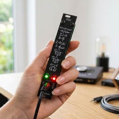 BIGZUN 4HP Eurorack Module PSU – compact ±12V power supply with Reverse‑Action Safety Switch image 1