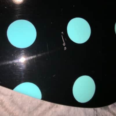 Final Reduction!  1986 Kramer Nightswan in Gloss Black with Blue Polka Dots! All Original! image 10