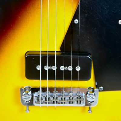 Rare 1975 Greco LJ-600 Les Paul Special Style Yellow Sunburst MIJ Vintage Japan P-90 w/ Case image 6