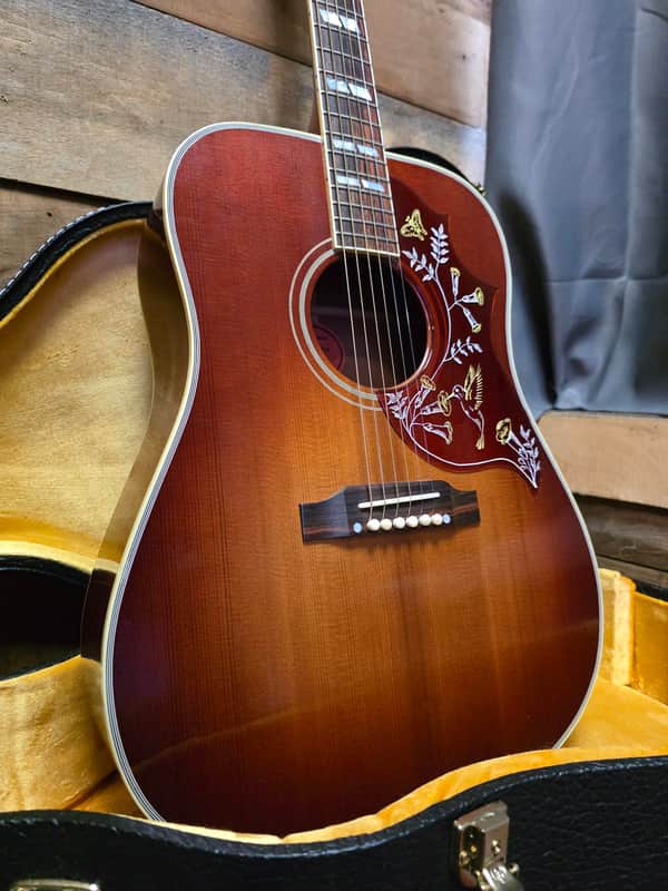2023 Gibson Custom Shop 1960 Hummingbird Fixed Bridge VOS Heritage (Pre-Owned) - Cherry Sunburst w/case image 1