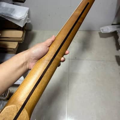 Roasted Maple Wood 5 String Bass Neck, 20 Frets Fingerboard image 4