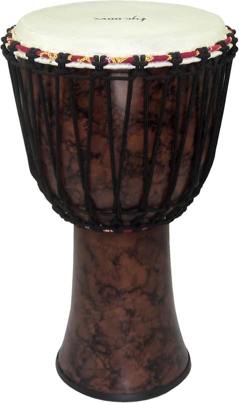 Tycoon Fiberglass Rope-Tuned Djembe Drum w/ 10" Head - Marble image 1