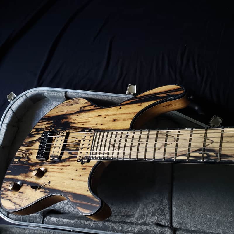 Mayones Regius VF 7 25.4"-27" Pale Moon Ebony TEW Neck TEW Body Bare Knuckle Pickups Ceramic Warpig image 1