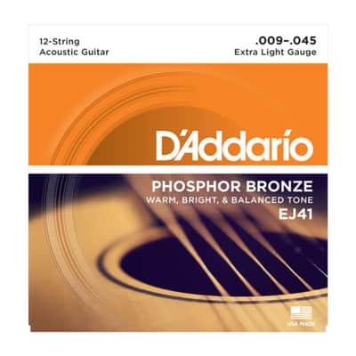 D'Addario EJ41 12-String Acoustic Guitar  Strings - Acustic Guitar Strings image 1