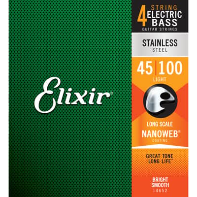 Elixir 14652 Bass Strings 45-100 - String Set for 4 String Bass Guitar image 2