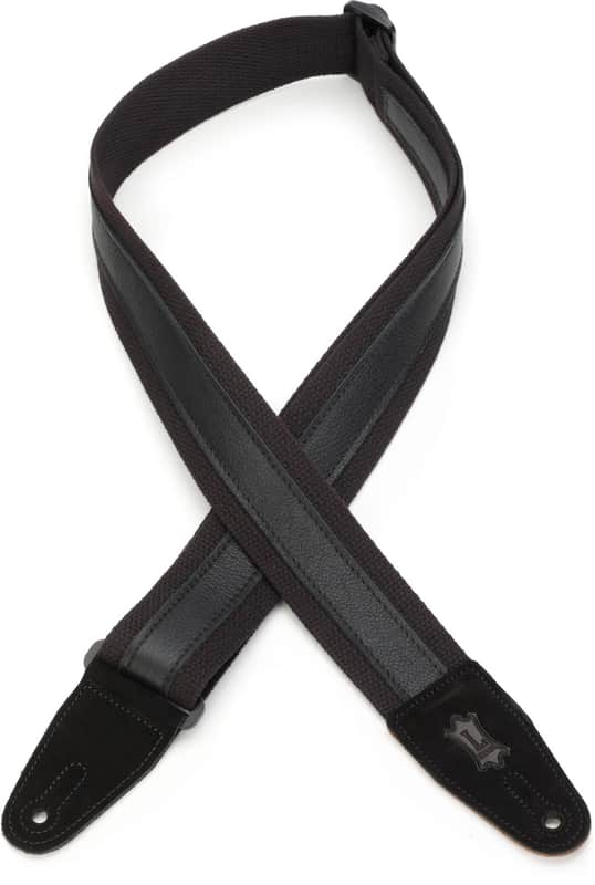 Levy's MC2CG 2-inch Cotton Combo Guitar Strap - Black image 1
