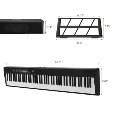 Glarry GPP-106 88 Key Full Size Semi-Weighted Standard Electric Digital Piano image 2
