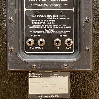 Peavey SP2A Precision Transducer Speaker Black Widow Equipped 8 Ohm 300 W RMS image 7