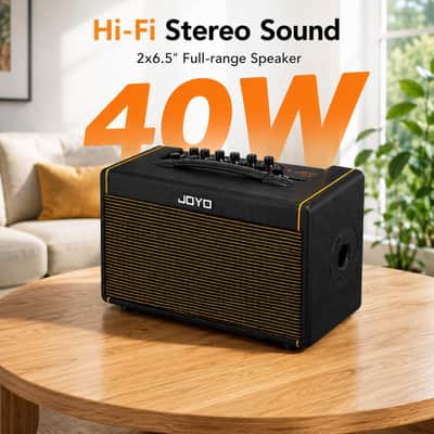 JOYO AC-40S 40W Guitar Amp for Acoustic Guitar Built-in Bluetooth and Battery with Reverb Chorus Delay Effect for Outdoors and livehouse image 2