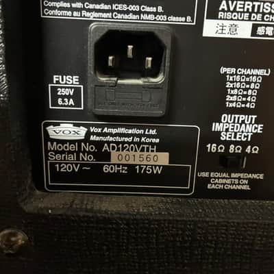 Vox Valvetronix AD120VTH Head 2004 - 2008 - Black/Blue image 5