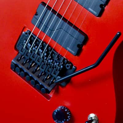 Sawtooth Americana Heritage HM724 Left-Handed 7-String Electric Guitar with Fluence Pickups & Floyd Rose Original, Satin Red image 7