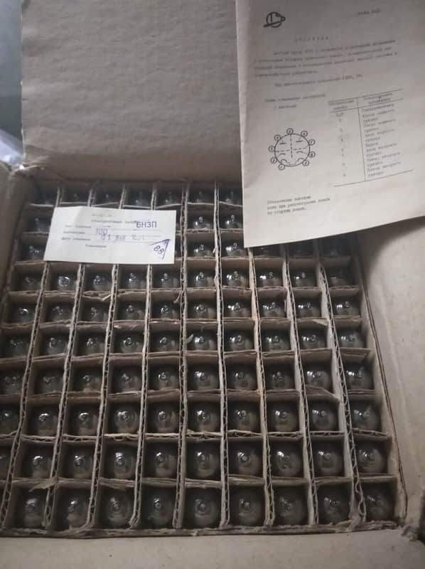 6N3P /2C51/ ECC42/ 6CC42/  Miniature Double Triode Tubes NOS image 1