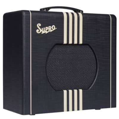 Supro 1820R Delta King 10 5-Watt 1x10" Guitar Combo - Black / Cream Stripes image 1