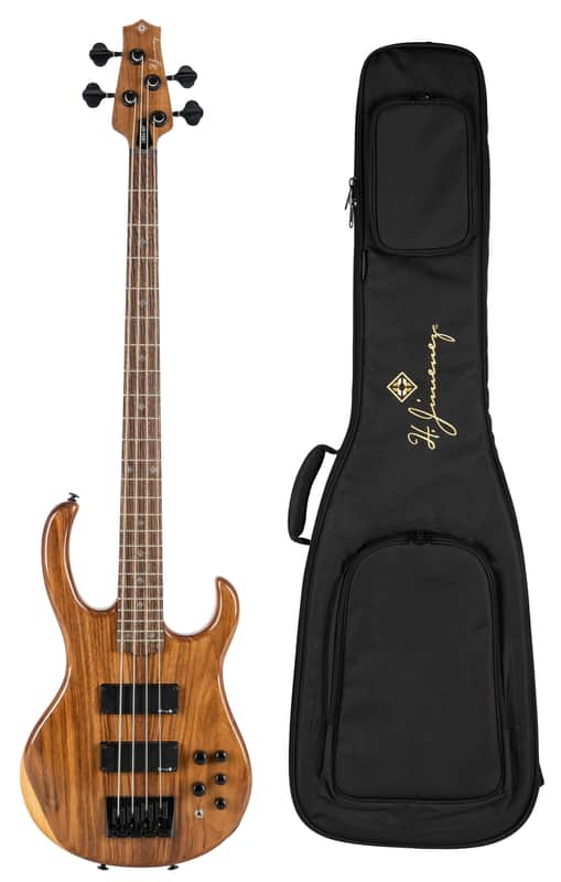 H. Jimenez Camaleón Colección 4 String Bass Guitar Glossy Natural Walnut Top Finish & FREE Deluxe GigBag | Authorized Dealer image 1