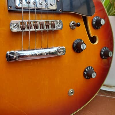 1986 Aria Pro II TA-40 Sunburst MI Korea ES-335 Style Jazz image 2