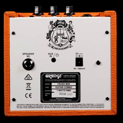 Orange Crush Mini 3 watt 9V Battery-powered Guitar Combo Amplifier image 4