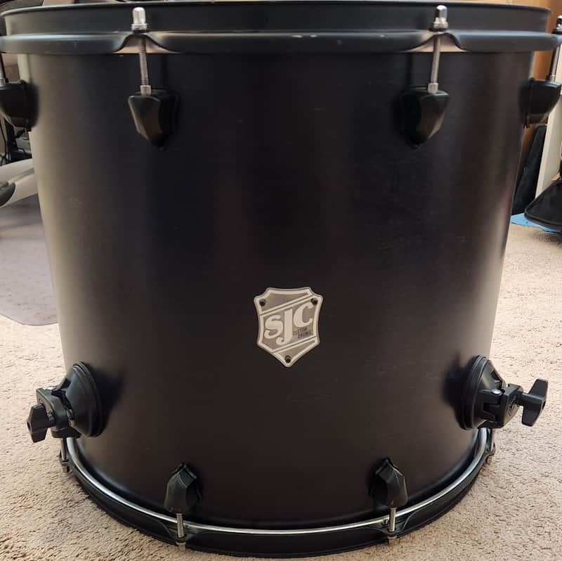 SJC Custom Maple 18" tom - Matte Black image 1