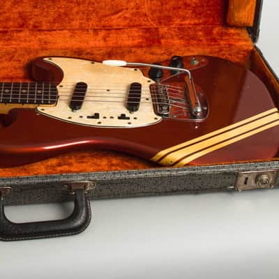 Fender Competition Mustang Solid Body Electric Guitar (1971), ser. #328976, original grey hard shell case. image 12