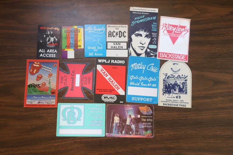 Vintage Backstage Pass Lot 13 Case Candy Guitar Stickers | Reverb