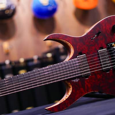 Mayones Hydra Elite PRO 7 Trans Dirty Red Satine image 5