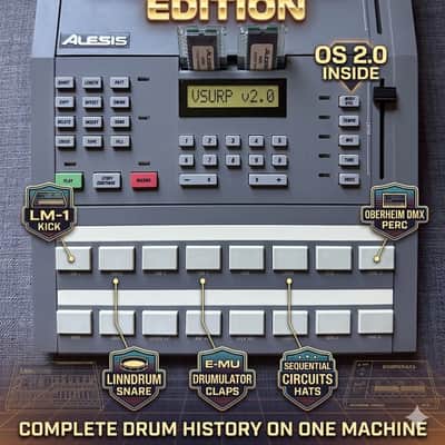 Alesis HR-16 / HR-16B EPROM Upgrade - Vintage Surprise Edition: Multi-Machine Classic Drum Sounds + OS 2.0