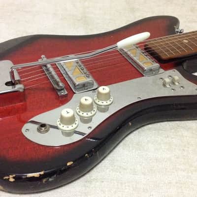 Teisco Sekova St. George Jaguar Style 1960's Redburst image 7