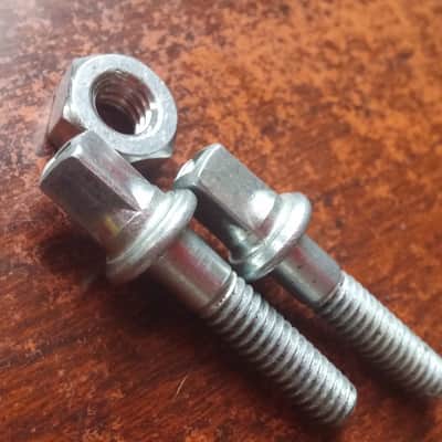 Rogers 2 VINTAGE MEMRI-LOC BIG R BOLT and Nuts (Short Tension Rod) 70s image 2