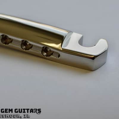 New! Gibson OEM Stoptail Tailpiece with Studs Nickel Finish fits Les Paul Standard, ES-335, SG Standard Stop Tail image 4