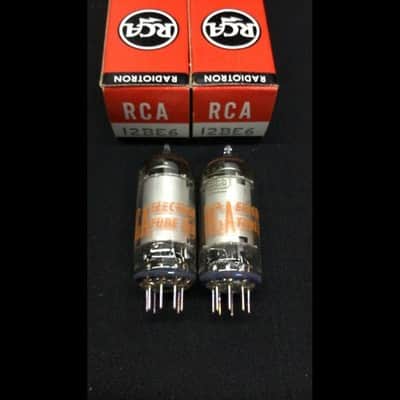 NOS NIB Pair RCA 12BE6 Vintage Radio Vacuum Tubes TESTED Mint! 9.9744 image 1