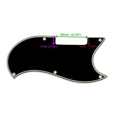 New 5 Ply Black/White Pickguard for Gibson 1965-1968 EB-0 & EB-3 Bass Made In USA image 3