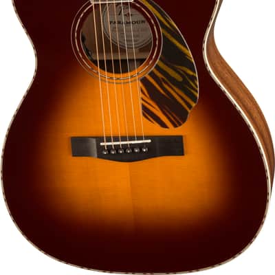 Fender PO-220E Orchestra 3-Tone Vintage Sunburst Acoustic Guitar with Case - Demo image 4