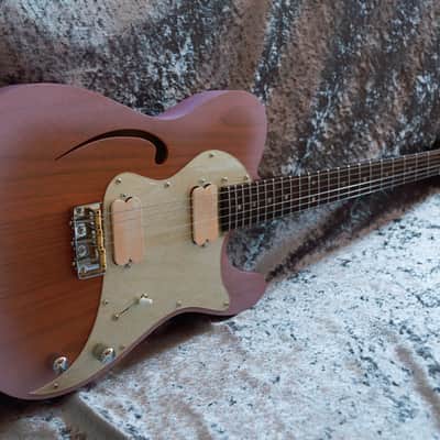 GB Liuteria Traditional Tele semi hollow purple walnut image 16