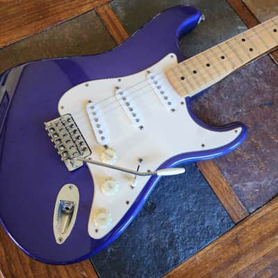 Fender Strat Std MIM SSS 2000 w/bag- blue image 1