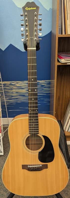 Consignment Epiphone PR1225MPL 12str acoustic gtr nat image 1
