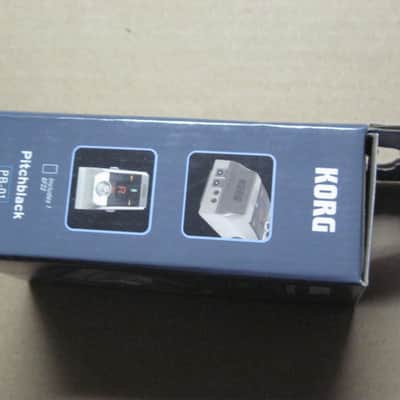 generally clean (has a couple imperfections) Korg EMPTY Box & original Owner's Manual for PB-01 Pitchblack Chromatic Pedal Tuner (Limited Ed Brushed Nickel PB-01-BN) NO pedal, mid 2016, BOX + Manual ONLY for Pitchblack BN Pedal Tuner image 11