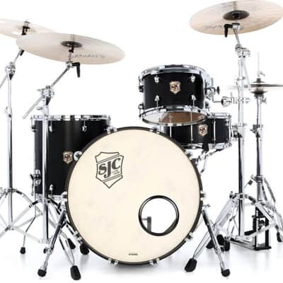 SJC Custom Drums Tour Series 3-piece Shell Pack - Matte Black image 2