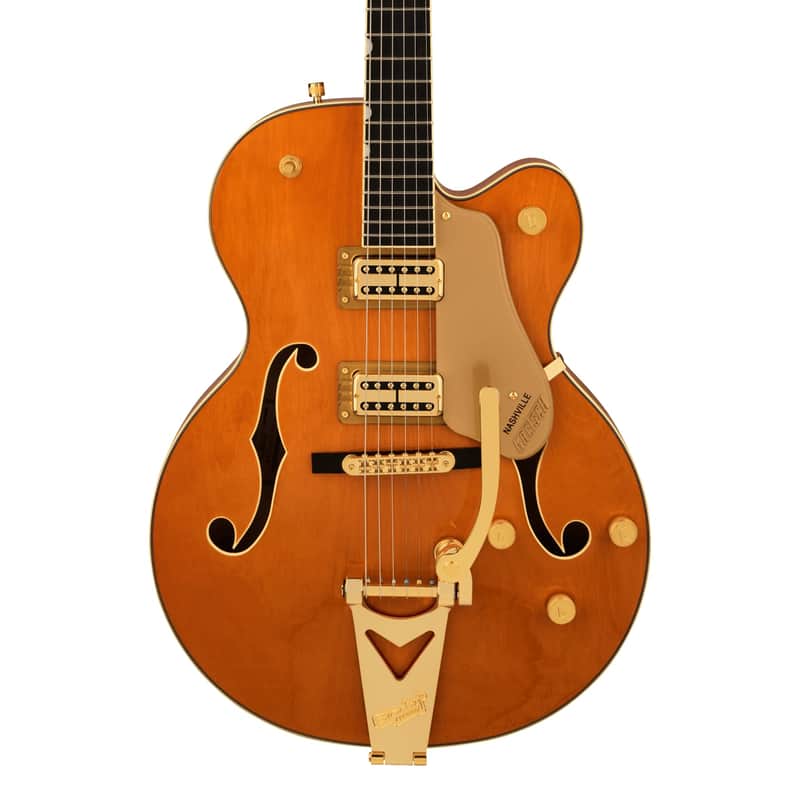 Gretsch Synchromatic Nashville Hollow Body Single-Cut Bigsby Ebony 50's Orange Stain w/case image 1