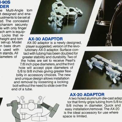 Vintage 1980s Pearl AX-30 3-Hole Adapter Clamp image 7