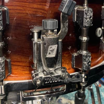 Tama - 6x14" Warlord Collection, Masai Bubinga Snare Drum 2002 - Quilted Bubinga Burst image 12