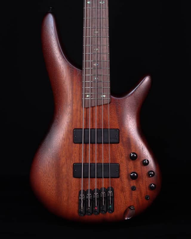 Ibanez SR505AMHL 5-String Bass, Mahogany Brown Burst Low Gloss image 1